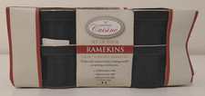 Nouvelle Cuisine Set of 4 Black Ramekin Custa...