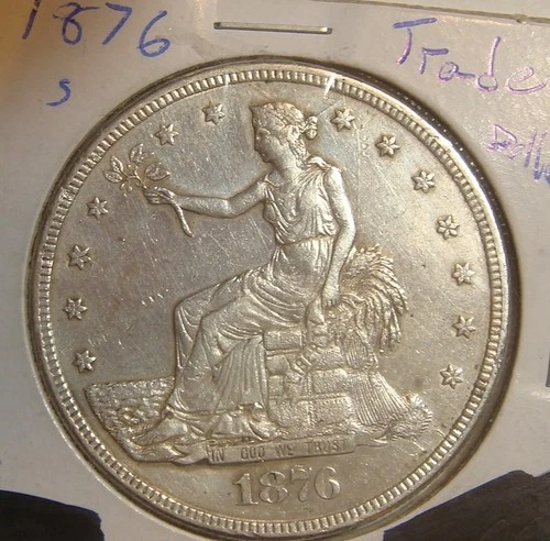 1876-S Trade Dollar AU