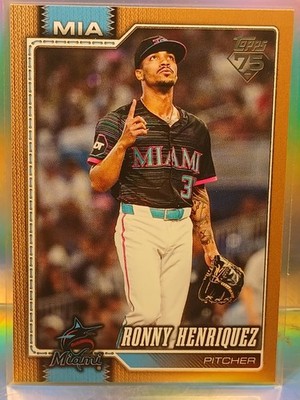 RONNY HENRIQUEZ 2026 Topps Series 1 #290 GOLD Border /2026 Miami Marlins.