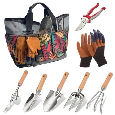 Gardening Tool Set of 8 PCS Stainless Steel Garden Tool Set with Garden Tool ...