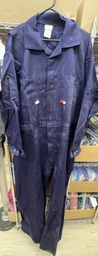 Saf-tech FR Coveralls Mens 3XL Blue Westex Indura Fire Resistance Zip NEW - product listing photo