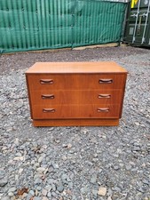 G Plan Fresco Mid Century Teak 3 Drawer Chest Retro Vintage Wood Handles