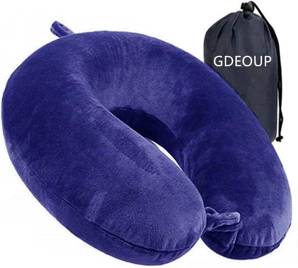 Memory Foam Travel Neck Pillow - Compact & Luxurious Support for Travelers