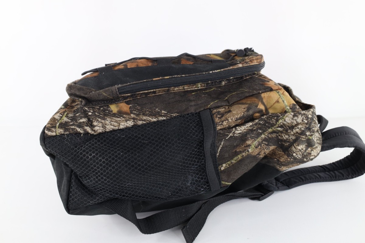 Vintage 90s Y2K Streetwear Distressed Camouflage Backpack Book Bag