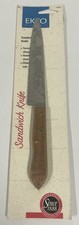Vintage Ekco Sandwich Knife Wood Handle Stainless Steel Blade NOS New