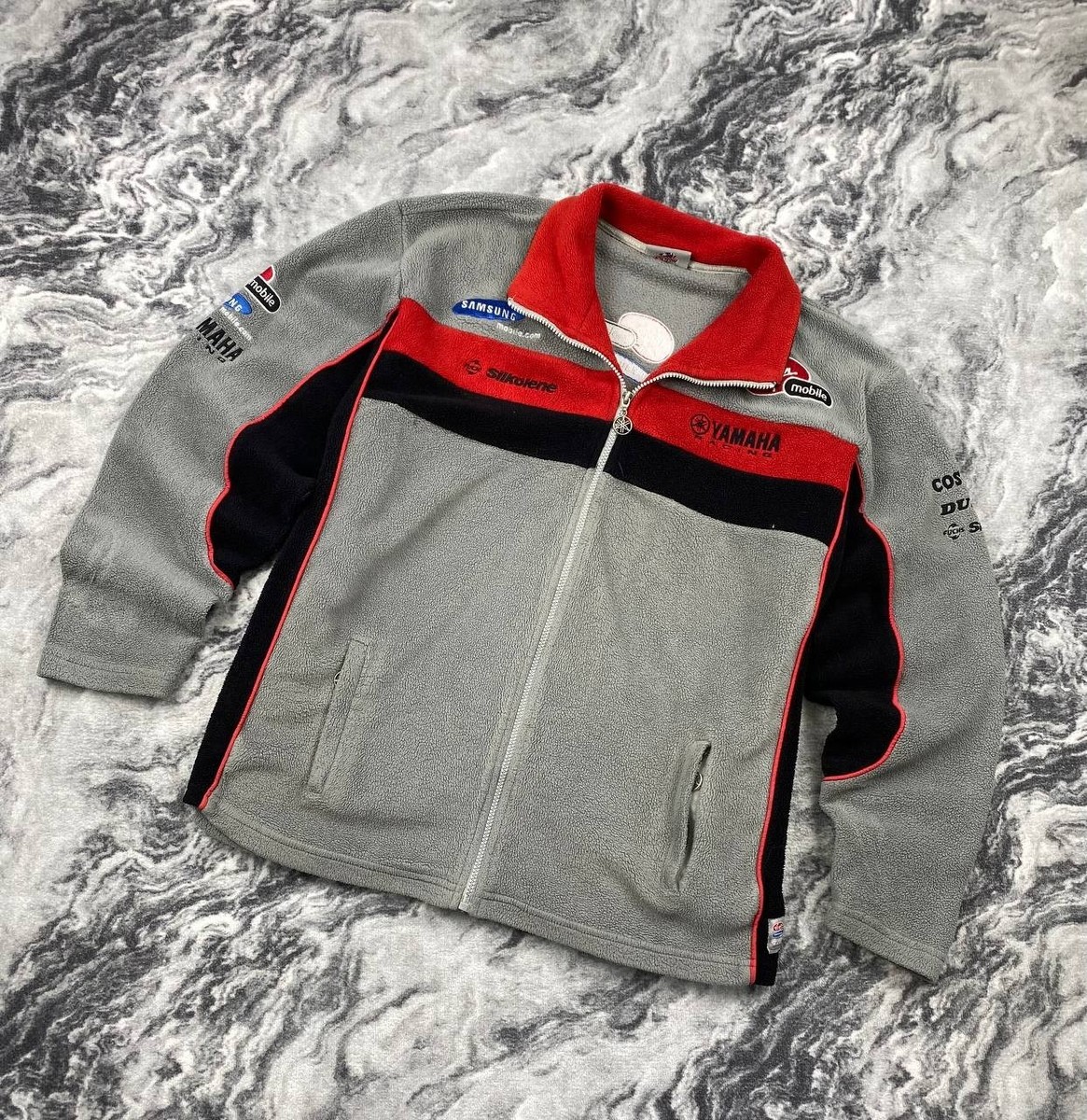 ヤマハ/YAMAHA RACING/フリース ジャケット【XL】 Vintage Yamaha Racing Virgin Mobile Fleece Jacket Men Size XL Gray