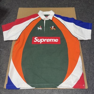 Supreme Rugby Polo Shirt Mens L Relaxed Multicolor SS24 PREOWNED