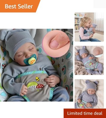 Lifelike Reborn Baby Dolls - 17 Inch Realistic Newborn Baby Doll Real Life Re...