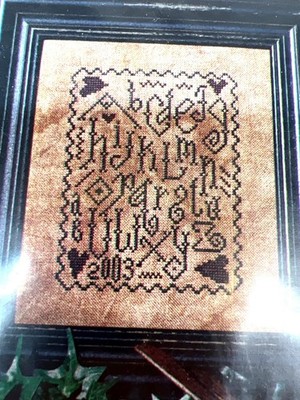 Judy Becher Sampler Cross Stitch Pattern 28 Ct Fossil Fabric Picture This Plus