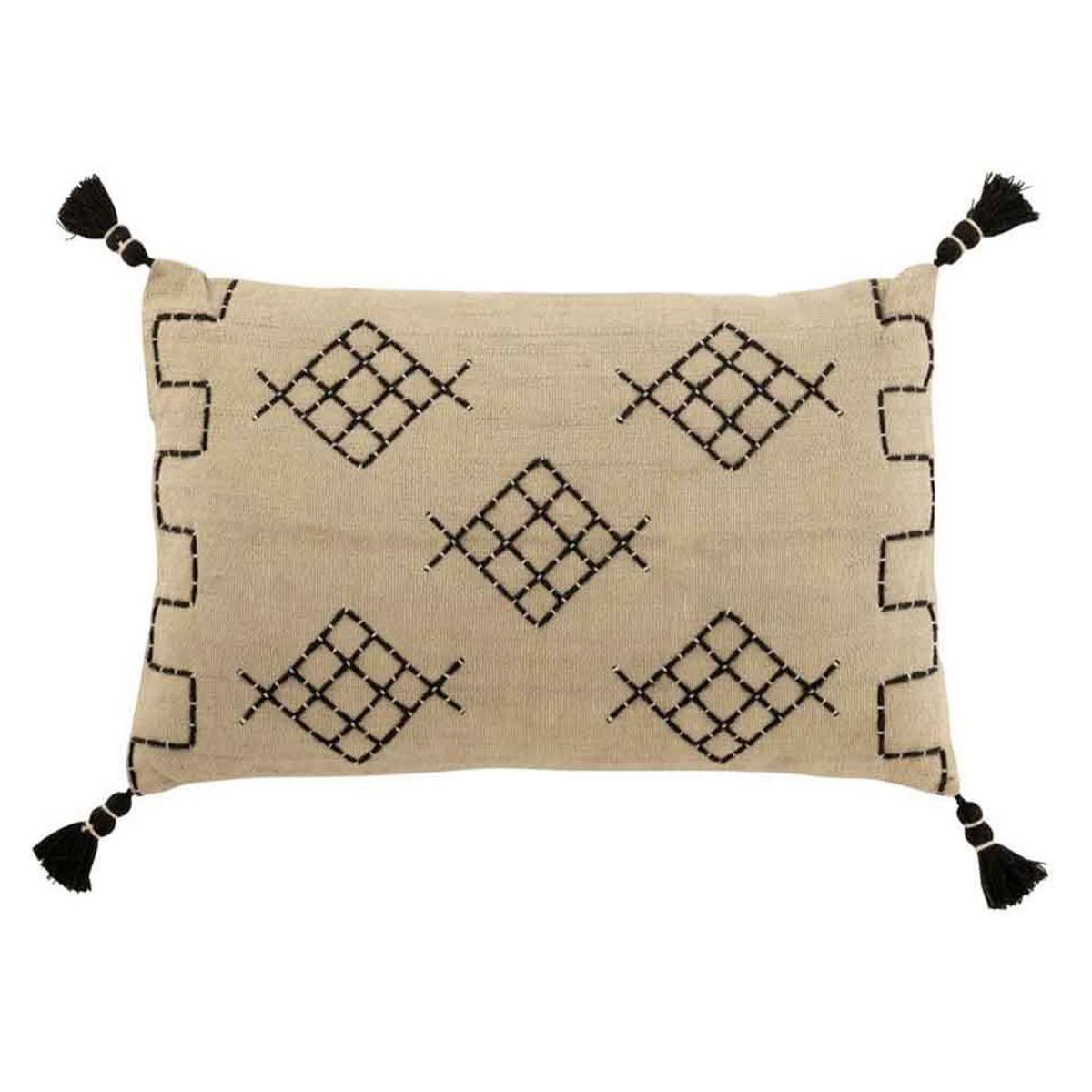 Coussin graphique gris 40x60 rectangulaire pour decoration interieure