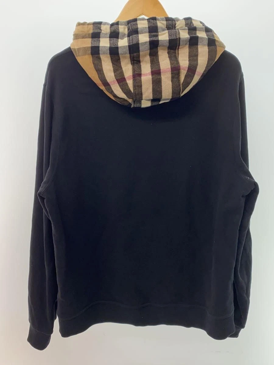 Felpa con cappuccio BURBERRY LONDON XL cotone nero 8050951 check pull usata