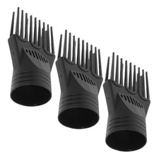 3 Pcs Blow Dryer Nozzle Attachment Black Brush Attachments for Hair