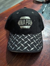 trucker hat baseball cap Vintage NAPA Auto Parts Diamond Plate Black Silver