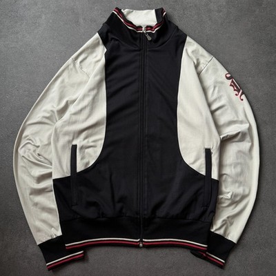 Versace Sport Vintage 90er Designer Jacke Gr. L wie NEU Beige Schwarz