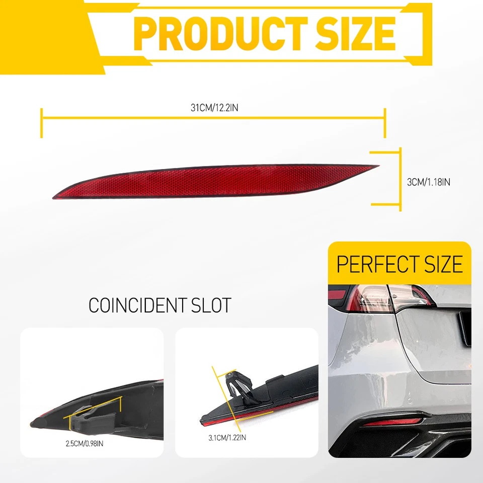 Par Parachoques Trasero Modelo Tesla X 2016-2023 Luz Roja 103 4342 00 C Foto 4 de 4