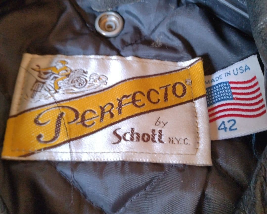 Schott Perfecto Leather Double Rider Jacket L Bla… - image 2
