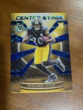 2025 Panini Mosaic Blue Center Stage Kaleb Johnson Pittsburgh Steelers /99