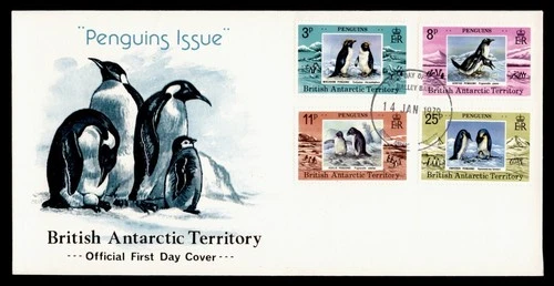 DR WHO 1979 BRITISH ANTARCTIC TERRITORY FDC PENGUIN COMBO R38912