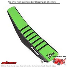 D-COR Seat Cover Black/Green Ribs Kx450 Kawasaki Kx450f 2019-2019 30-20-477