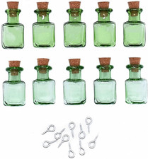 10Pcs Colored Tiny Glass Jars Mini Glass Bottles with Cork Stoppers Mini Glass C