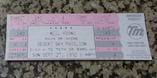 NEIL YOUNG Desert Sky Pavilion 9 27 1992 Unused ticket