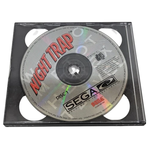 Night Trap (Sega CD, 1992) Authentic Disc 1&2 Set,  Tested  Discs Only