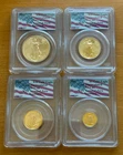 US 2001 Full 1.85 oz Gold 4 Coin Full Eagle Set PCGS GEM UNC WTC Ground Zero