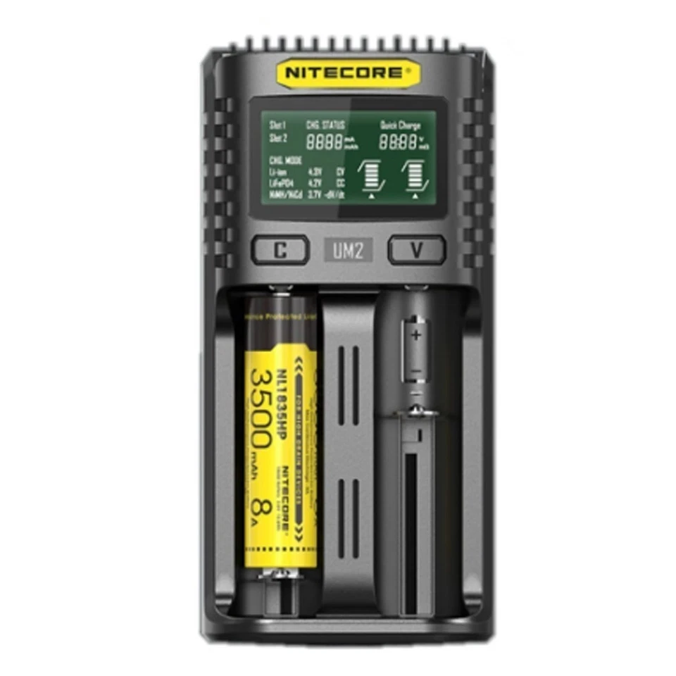 Nitecore UM2 2-Solt Digital Battery Charger for IMR/Li-ion/LiFePO4/Ni-MH/Ni-Cd - Image 2 of 4