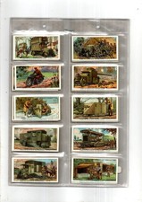 MILITARY MOTORS WILLS FULL SLEEVED SET 50 REPRPDUCTION CARDS EXMINT COND