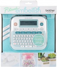 Brother P-Touch Embellish Ribbon & Tape Printer PT-D215e,White (19055123)