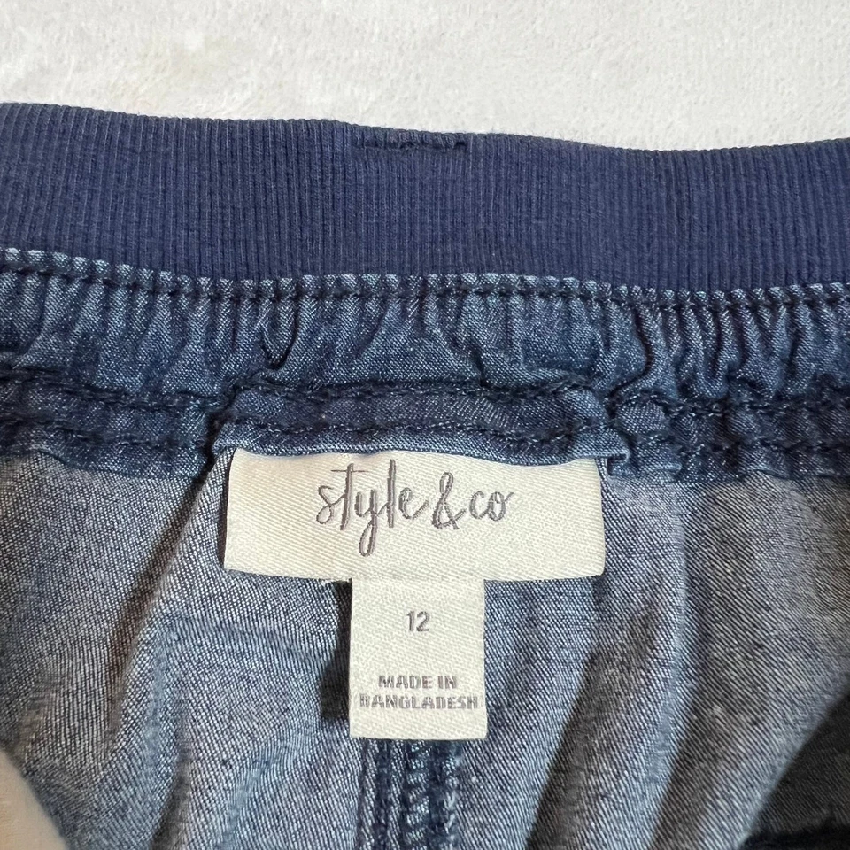 Shorts cargo Style & Co. cintura alta tamanho 12 leve casual férias Y2K - Imagem 4 de 4