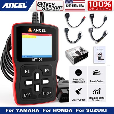 ANCEL MT100 Motorcycle OBD2 Scanner ABS Diagnostic Adapter Cable For Yamaha tool