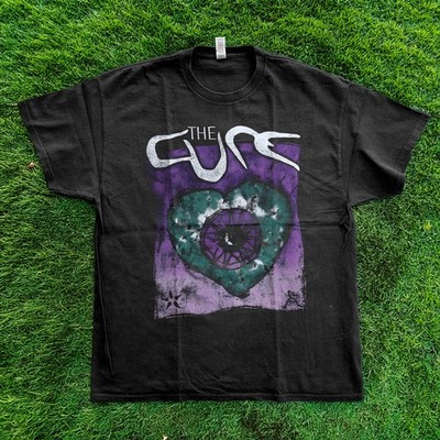 HOT! The Cure Wish Purpple Unisex Black Cotton T-shirt S-5XL