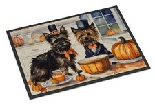 NEW Cairn Terrier Fall Kitchen Pumpkins Doormat Front Door Mat Indoor Outdoor