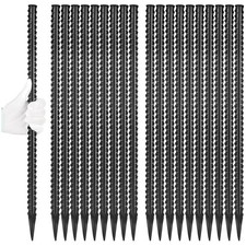 24 Steel Rebar Stakes 20-Pack for Garden & La...