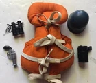 Vintage Hasbro 1964 Gi Joe Sailor Navy Attack Helmet Set & Kapok Life Jacket