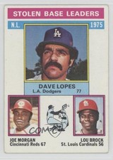 1976 Topps League Leaders Davey Lopes Dave Lou Brock Joe Morgan #197 HOF 10j2