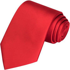 Solid Satin Tie Pure Color Necktie Mens Ties  Gift Box