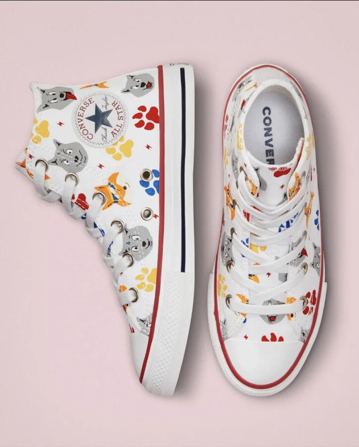 Confezione Lupo Unisex Bambino Converse Chuck Taylor Bianco All Star Hi Top Taglia 12