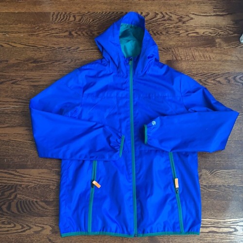 Champion Unisex Bright Blue Hooded Windbreaker Jacket size XL 16/18 - Picture 13 of 14