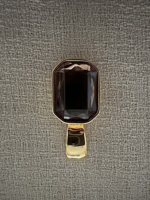 vtg Signed John Rivers Brown rhinestone Pendant