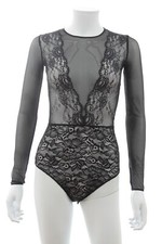 Faith Connexion Lace Mesh Bodysuit / Black / RRP: 550.00
