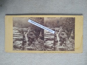 1862 SV Scenic GIBB'S FALLS the FLUME FALL at CRAWFORD NOTCH NH by John P. Soule