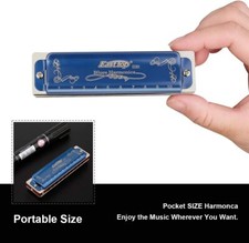 EASTTOP 10Hole Blues Harmonica T008K Diatonic Blue Harmonica Mouth Organ Gift US