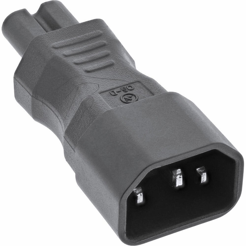 Thumbnail - Inline Netzadapter Iec 60320 C14 / C7, 3pol. Kaltgeräte Zu 2pol.