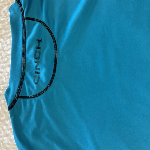 Cinch Shirt Herren L Large Blau Kurzarm Athleisure Stretch T-Shirt Rundhals - Bild 4 von 4