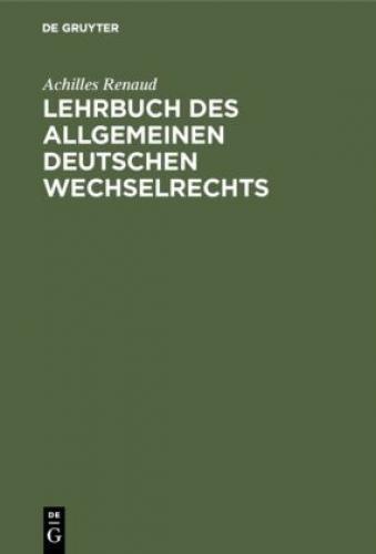 Thumbnail - Lehrbuch Des Allgemeinen Deutschen Wechselrechts 6749