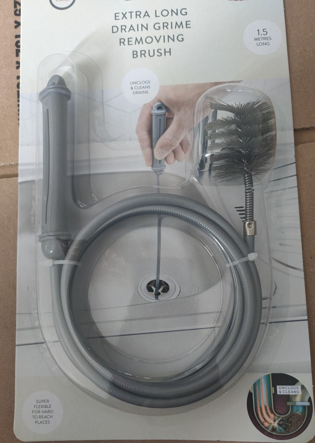 LONG SINK DRAIN SNAKE HAIR UNBLOCKER BLOCKED REMOVER CLEANER BRUSH TOOL