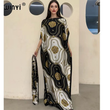 Muslim African Traditional Dress for Woman Abaya Dubai Luxury Kaftan Evening Dre