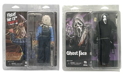 NECA Friday the 13th Part 2 Jason Voorhees & Ghost Face 8''  Retro Clothed Figure